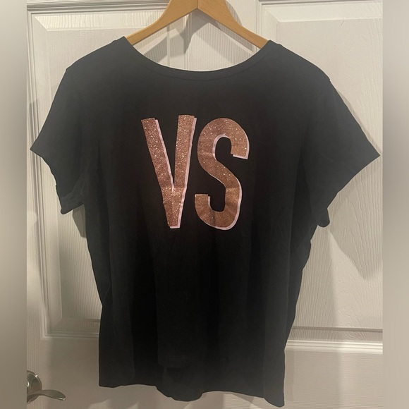 Victoria's Secret Tops - Victoria secret Black T-Shirt with Glittery VS Logo large
